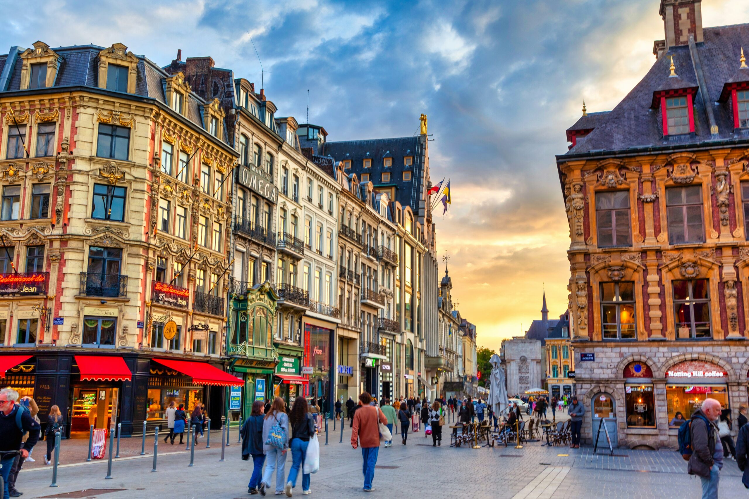 Rue commerçante à Lille